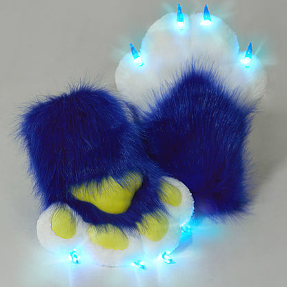 LED Light Up Fursuit Hand Paws - Wolf/Fox/Cat