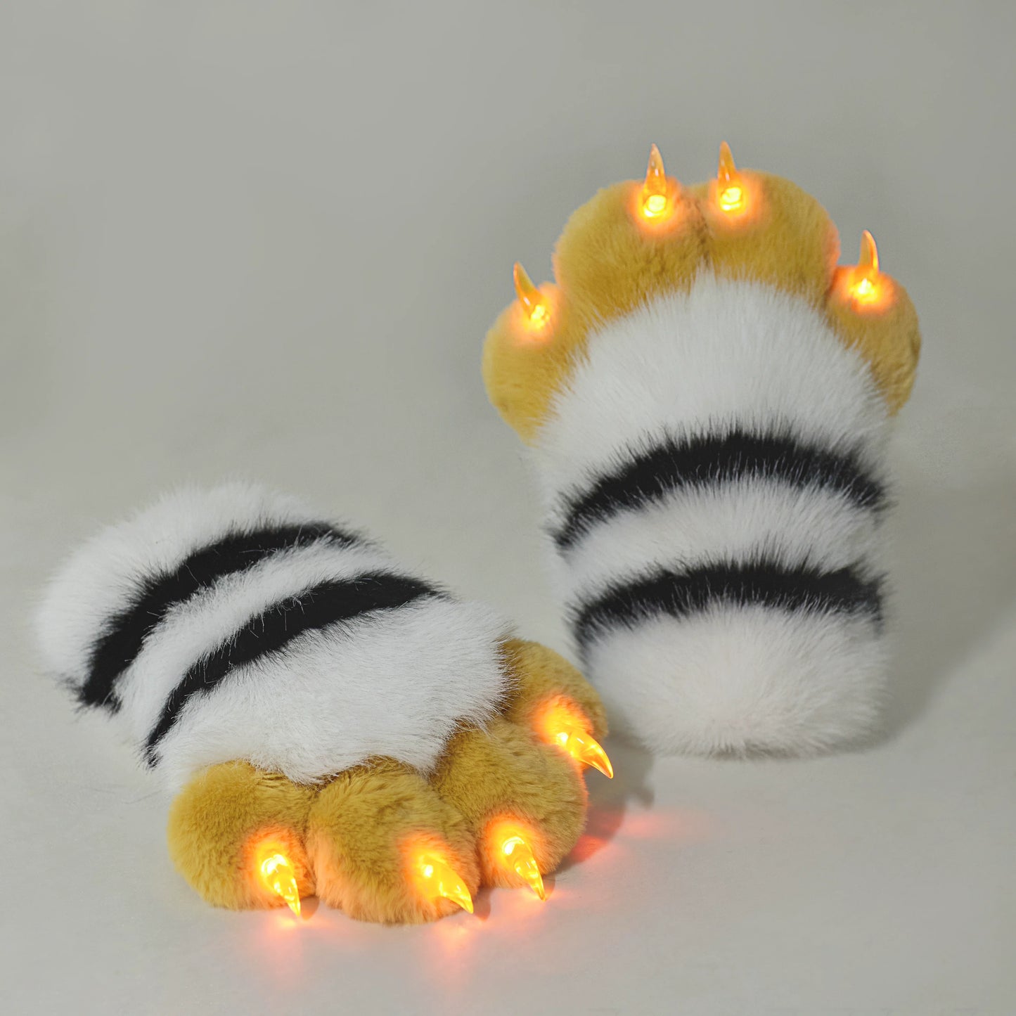 LED Light Up Fursuit Hand Paws - Wolf/Fox/Cat